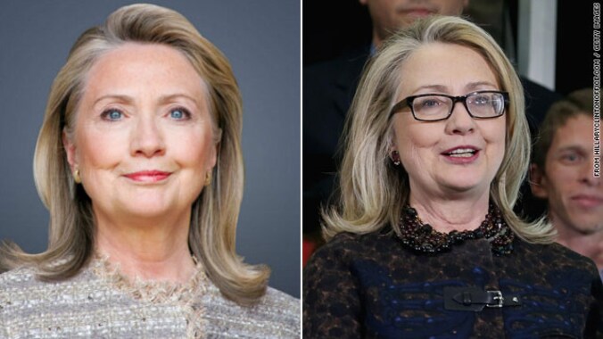 Hillary Clinton op haar website en op haar laatste dag als minister van Buitenlandse Zaken.