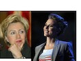 Hillary Clinton (links) in 2001. Onder andere de Amerikaanse actrice Scarlett Johansson zou in de huid van de voormalige first lady en politica willen kruipen.
