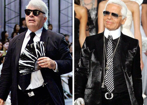 Lagerfeld leverde zelf strijd tegen overgewicht.