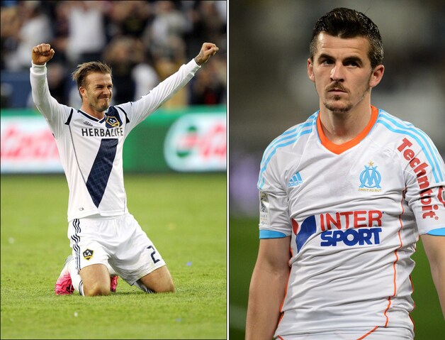 Marseille-middenvelder Joey Barton, altijd in voor een grapje.