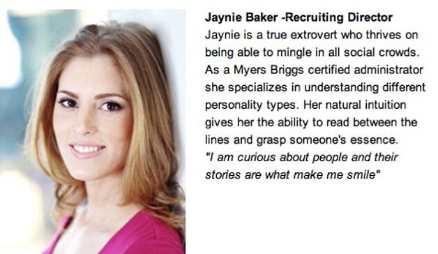 Het profiel van Jaynie Baker op de zogenaamde datingsite.