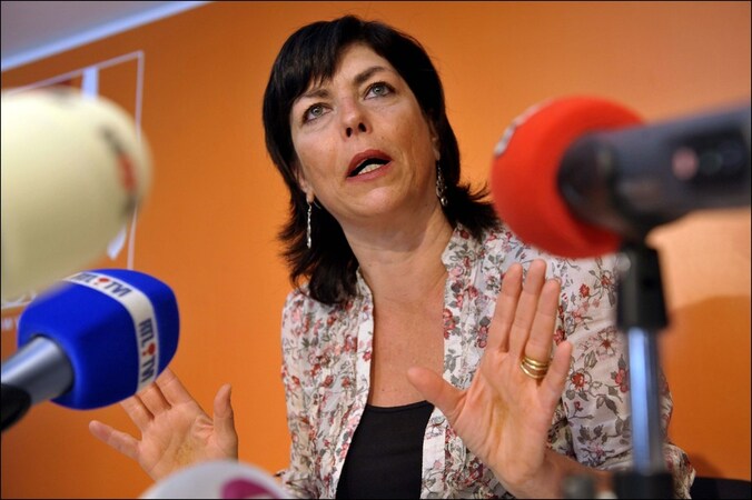 Partijvoorzitter Joëlle Milquet (CdH).