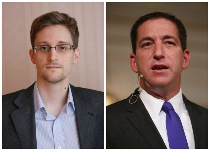 De Amerikaanse klokkenluider Edward Snowden en de voormalige Guardian-journalist Glenn Greenwald.