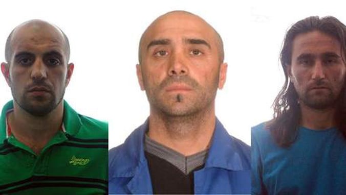 De drie gearresteerde al-Qaida-leden. © afp.
