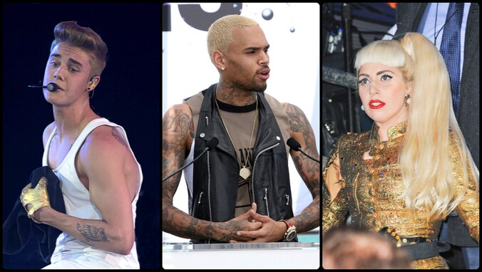 Half Amerika moet niets weten van Justin bieber, Chris Brown en Lady Gaga