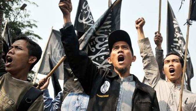 Demonstranten in Jakarta.