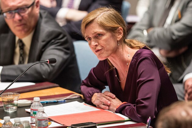 De Amerikaanse ambassadrice bij de VS, Samantha Power.
