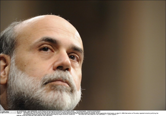 Ben Bernanke, voorzitter van de Federal Reserve.
