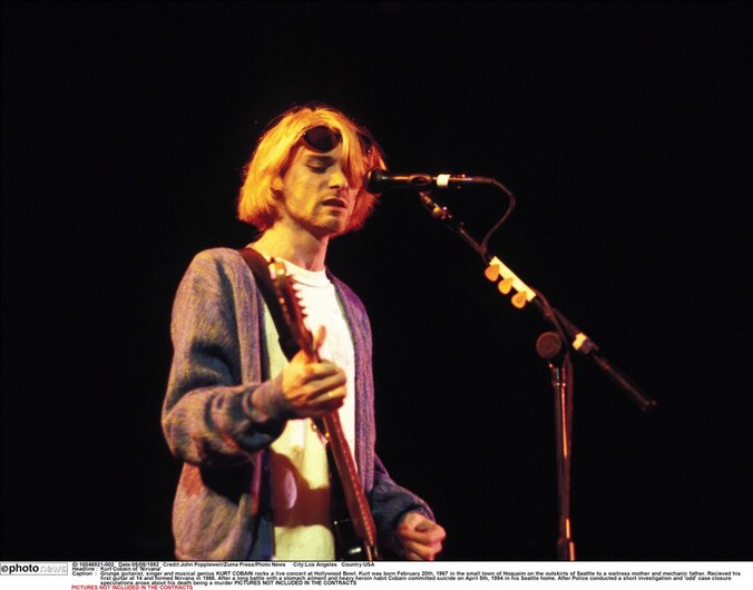 Kurt Cobain in augustus 1992.
