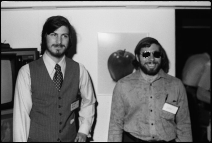 Jobs en Wozniak in 1977.