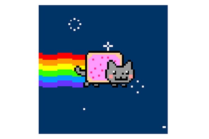 Van internetfenomeen 'Nyan Cat' wordt vaak een bewegend gifje gemaakt.