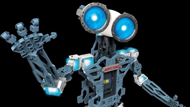 De Meccanoid, een robot die het speelgoedmerk Meccano begin dit jaar voorstelde op de Consumer Electronics Show in Las Vegas.