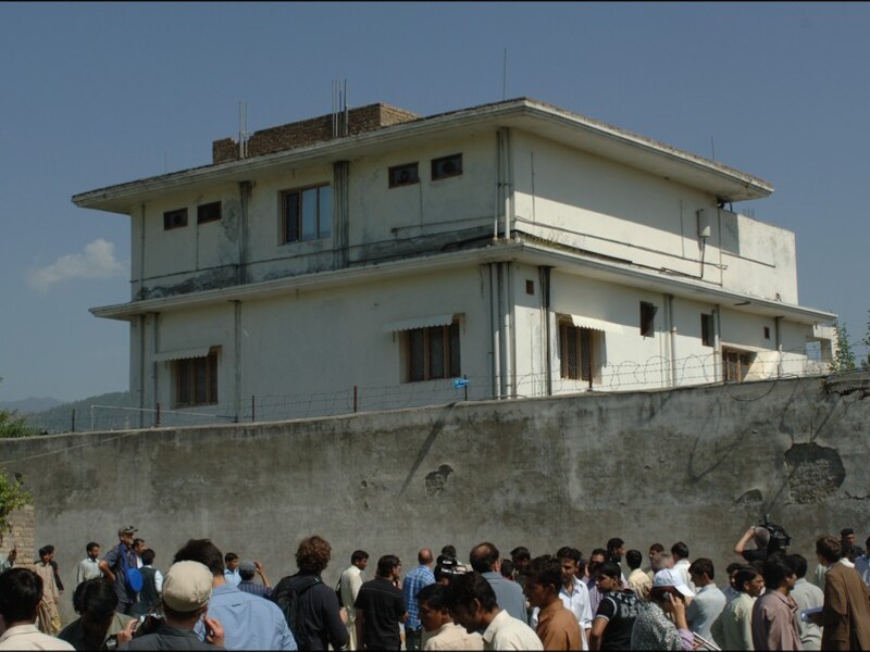Het huis in Abbottabad waar Osama bin Laden door Amerikaane Navy Seals werd doodgeschoten.