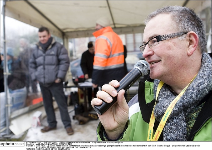 De burgemeester van Merchtem, Eddie De Block.