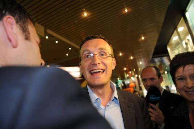 Voormalig Brussels minister Pascal Smet (sp.a), nu Vlaams minister voor Onderwijs. De sp.a werd niet mee opgenomen in de Vlaamse meerderheidscoalitie in het Brussels Hoofdstedelijk Gewest, Groen! wel.