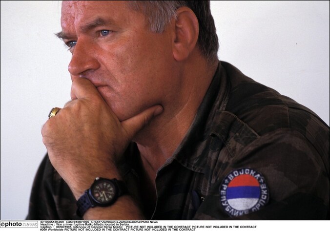 Ex-oorlogsgeneraal Ratko Mladic in betere tijden.