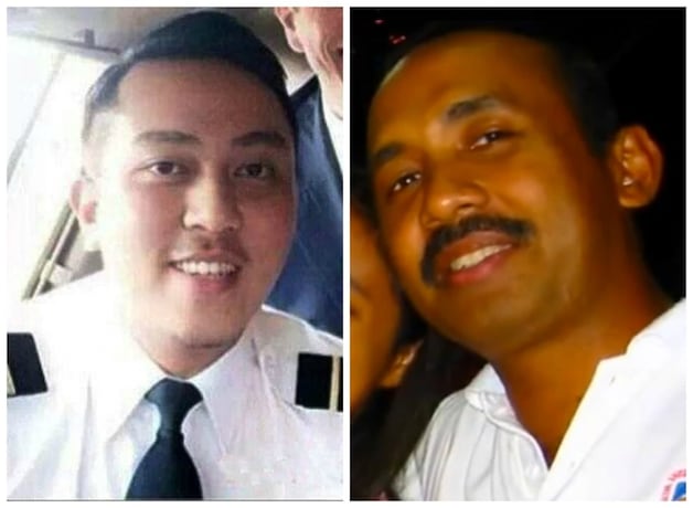 Copiloot Fariq Abdul Hamid en piloot Zaharie Admad Shah bestuurden vlucht MH370. Van het toestel is na twee weken uitgebreid zoeken nog steeds geen spoor.