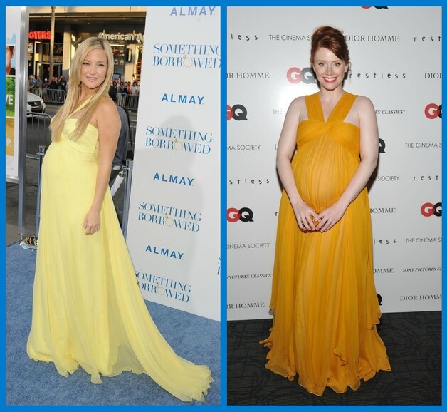 Hoe een gelijkaardige jurk toch zo'n verschil kan maken: Kate Hudson vs Bryce Dallas Howard.