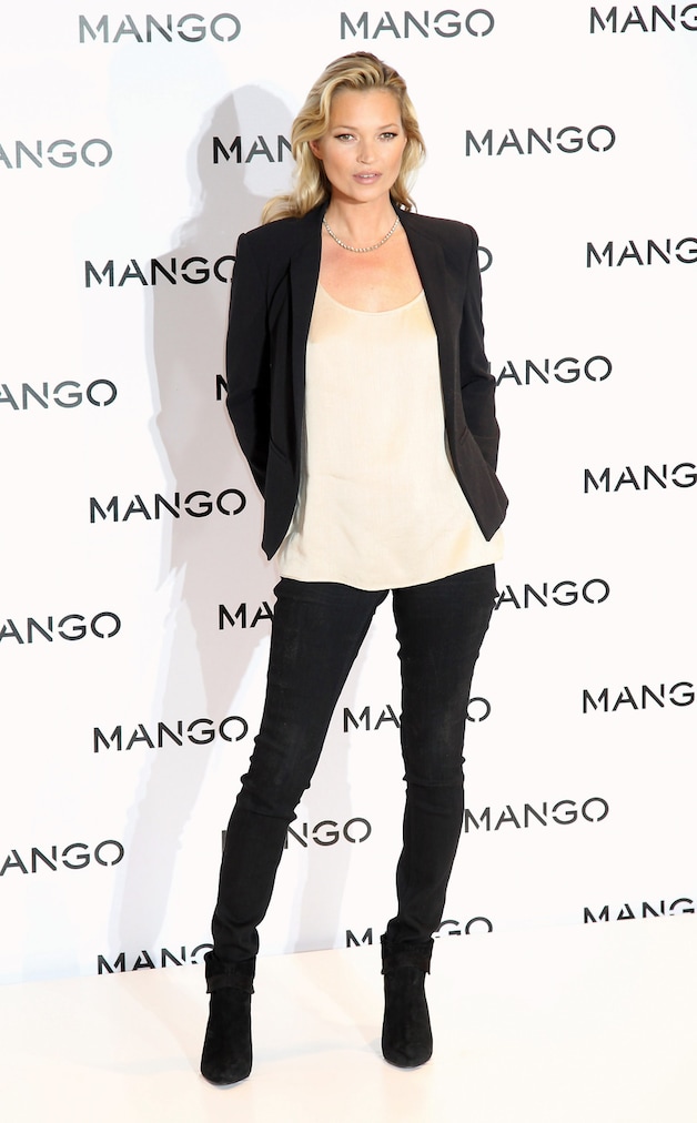 Kate Moss voelt zich het best in een jeans met een blazer