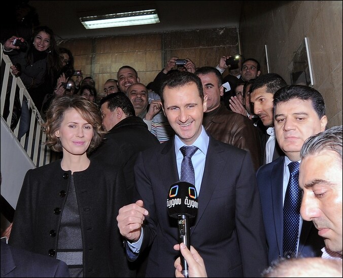 Bashar al-Assad met zijn echtgenote Asma.
