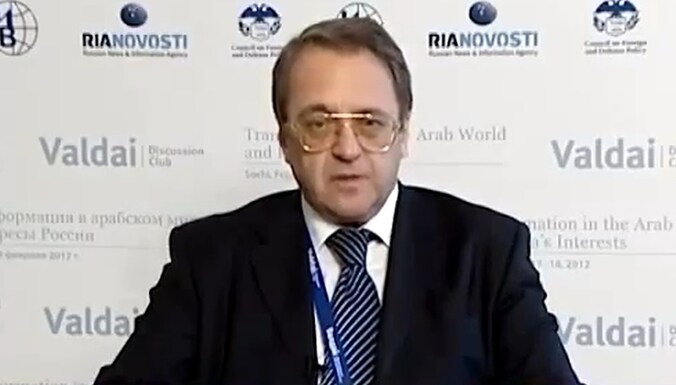 De Russische onderminister van Buitenlandse Zaken Michail Bogdanov.