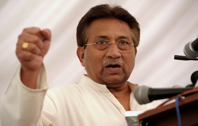 Een archiefbeeld van Pervez Musharraf.