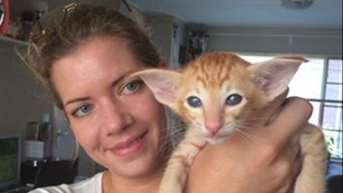 Agnes en haar kat Wiskey