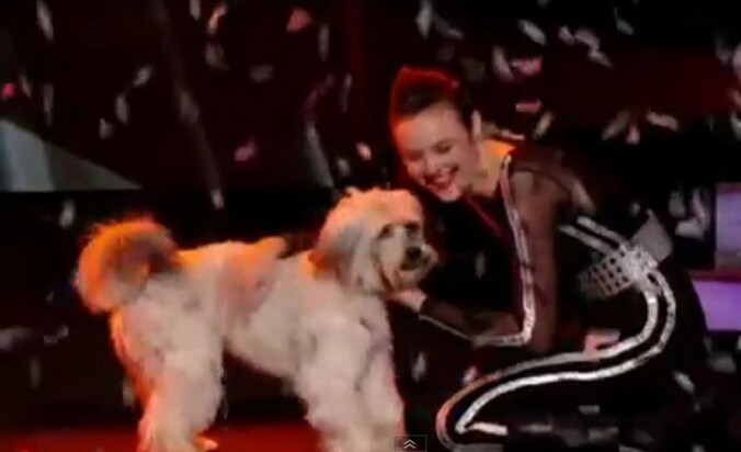 Pudsey en haar fiere baasje Ashleigh houden een mooi half miljoen pond over aan hun overwinning.