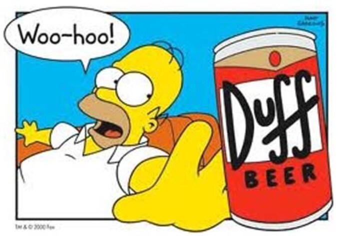Het biermerk Duff verwierf vooral bekendheid door Homer uit de Amerikaanse animatiereeks The Simpsons.