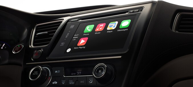 Carplay, de nieuwe dienst van Apple.