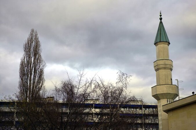 Een minaret in het Zwitserse Genève.