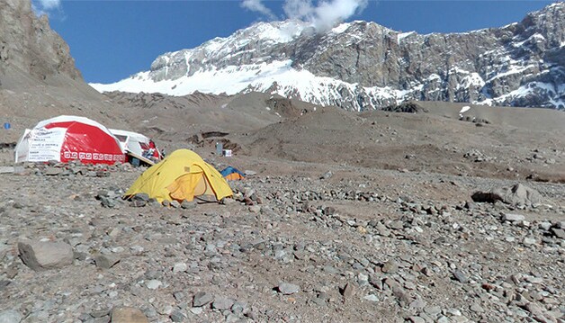 De flanken van de Aconcagua.