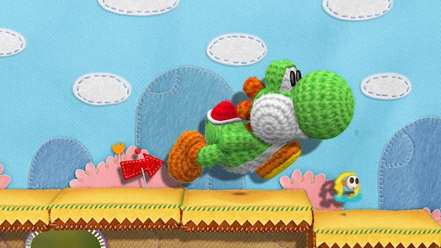 De nieuwe 'Yoshi' speelt zich af in een prachtige wereld van garen en textiel.