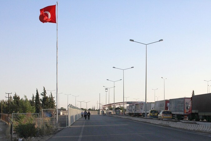 De grens tussen Turkije en Syrië.