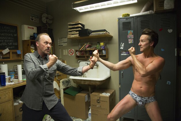 Edward Norton (rechts) in 'Birdman'.