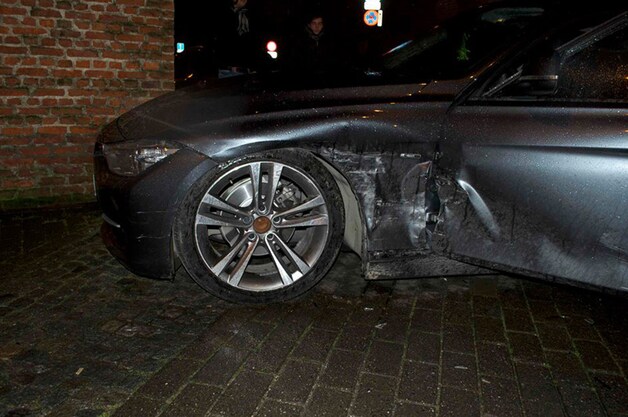 De BMW van de tegenpartij.
