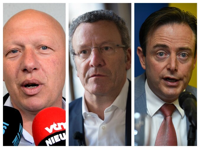 Burgemeesters Hans Bonte, Yvan Mayeur en Bart De Wever.