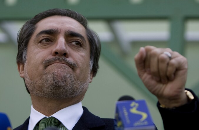 Abdullah Abdullah, uitdager van regerend Afghaans president Hamid Karzaï.