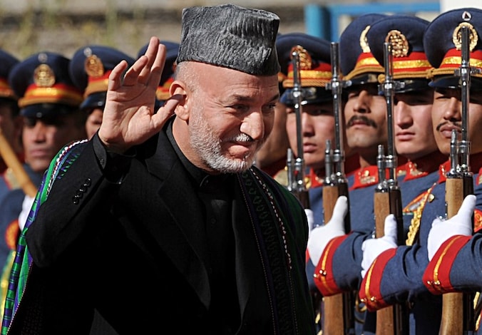De Afghaanse president Hamid Karzai.