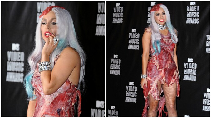Vleesjurk van Lady Gaga uitgeroepen tot meest extravagante podiumkostuum.