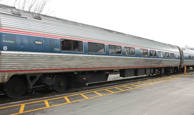 De Amtrak-trein tussen Toronto en New York.