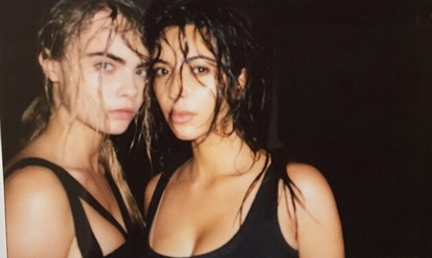 Met deze foto maken Cara Delevingne en Kim Kardashian de fans warm voor een "geheim project".