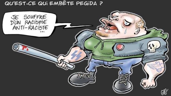 De Franse cartoonist Giez reageert op de Pegida-beweging in Duitsland.