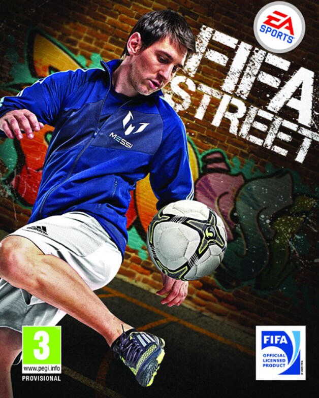 Lionel Messi prijkt op de cover van deze 'Fifa Street'.