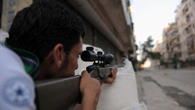 Het geweld in Syrië blijft aanhouden. Deze foto werd genomen in Aleppo.