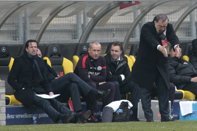 Dick Advocaat windt zich op in Kerkrade.