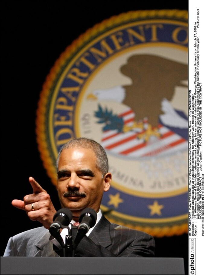 Eric Holder, de Amerikaanse minister van Justitie.
