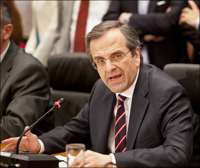 Premier Samaras kon zijn coalitiepartners overtuigen.