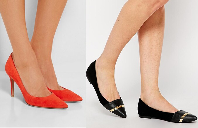 Pumps van Gianvitto Rossi, platte schoenen van Asos.com.