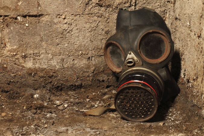 Illustratief beeld van een gasmasker.